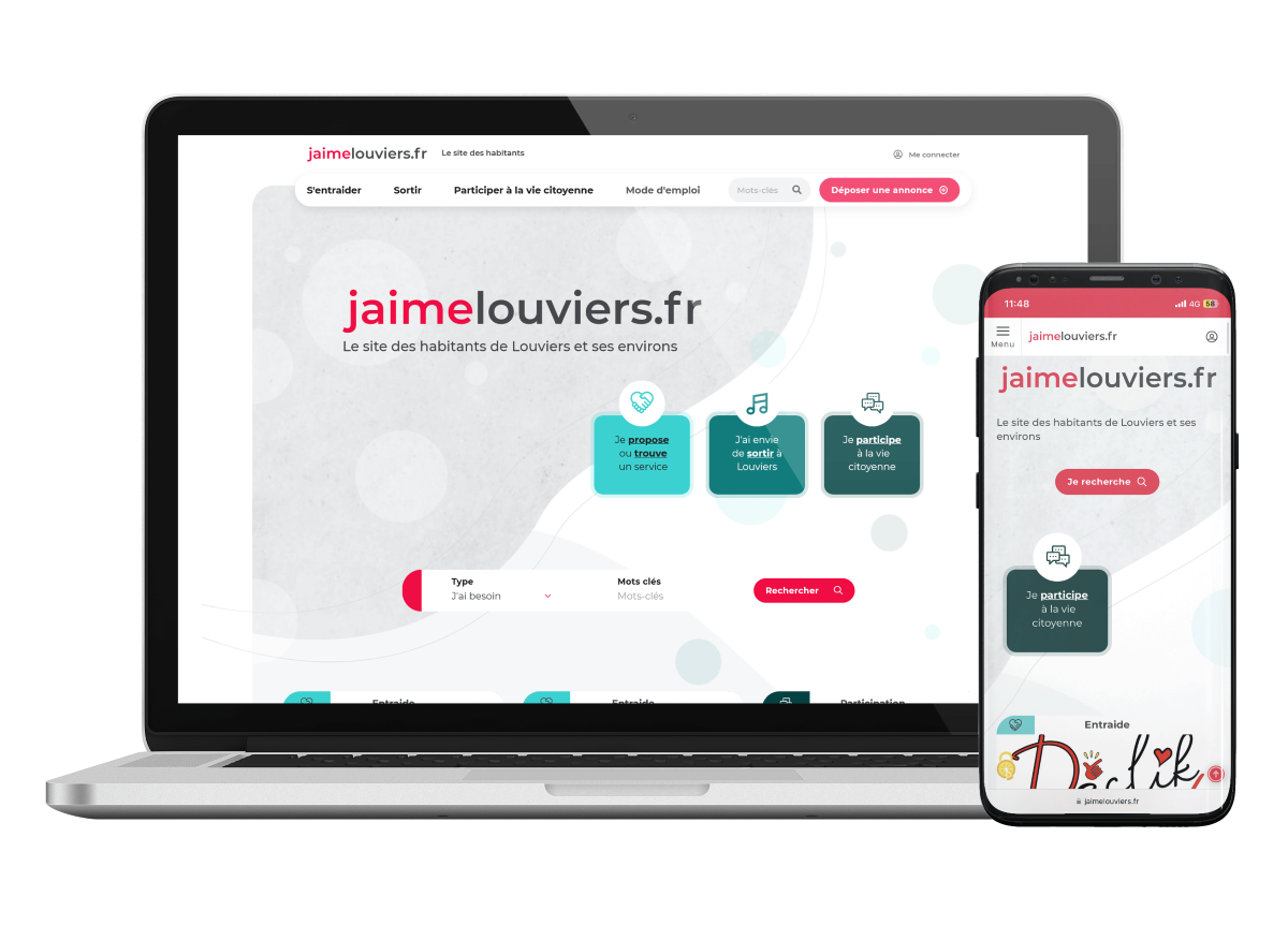 page d'accueil du site jaimelouviers