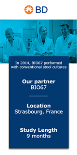 BD in 2014 BIO67 performed with conventional stool cultures